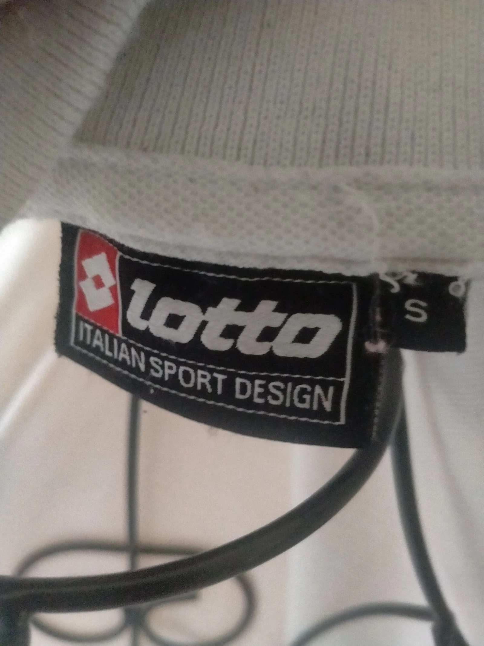 Witte Lotto polo voor heren maat S met bruine afwerking – photo 4